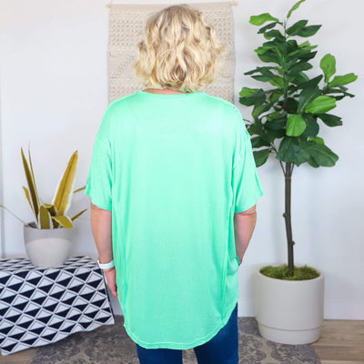 mint lose fit 3/4 sleeve shirt