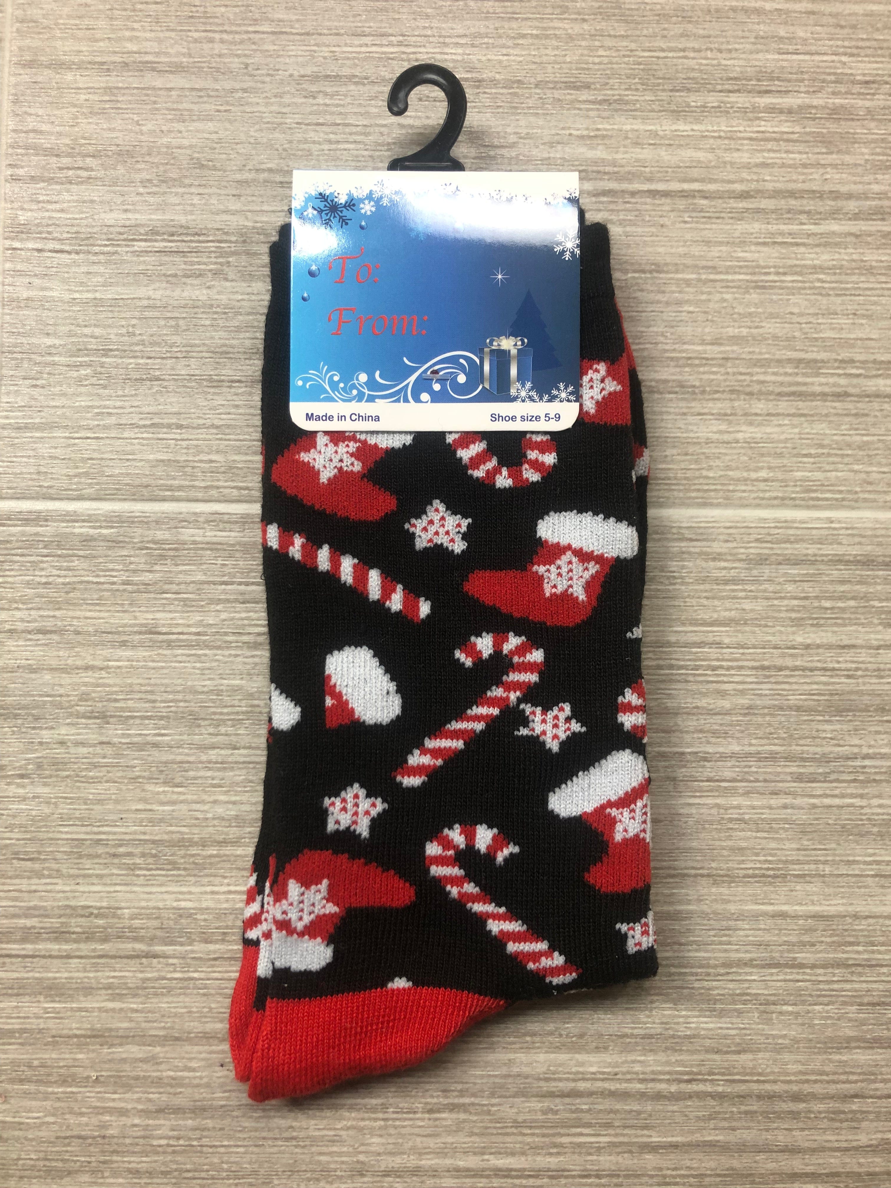 Holiday Candy Cane Socks