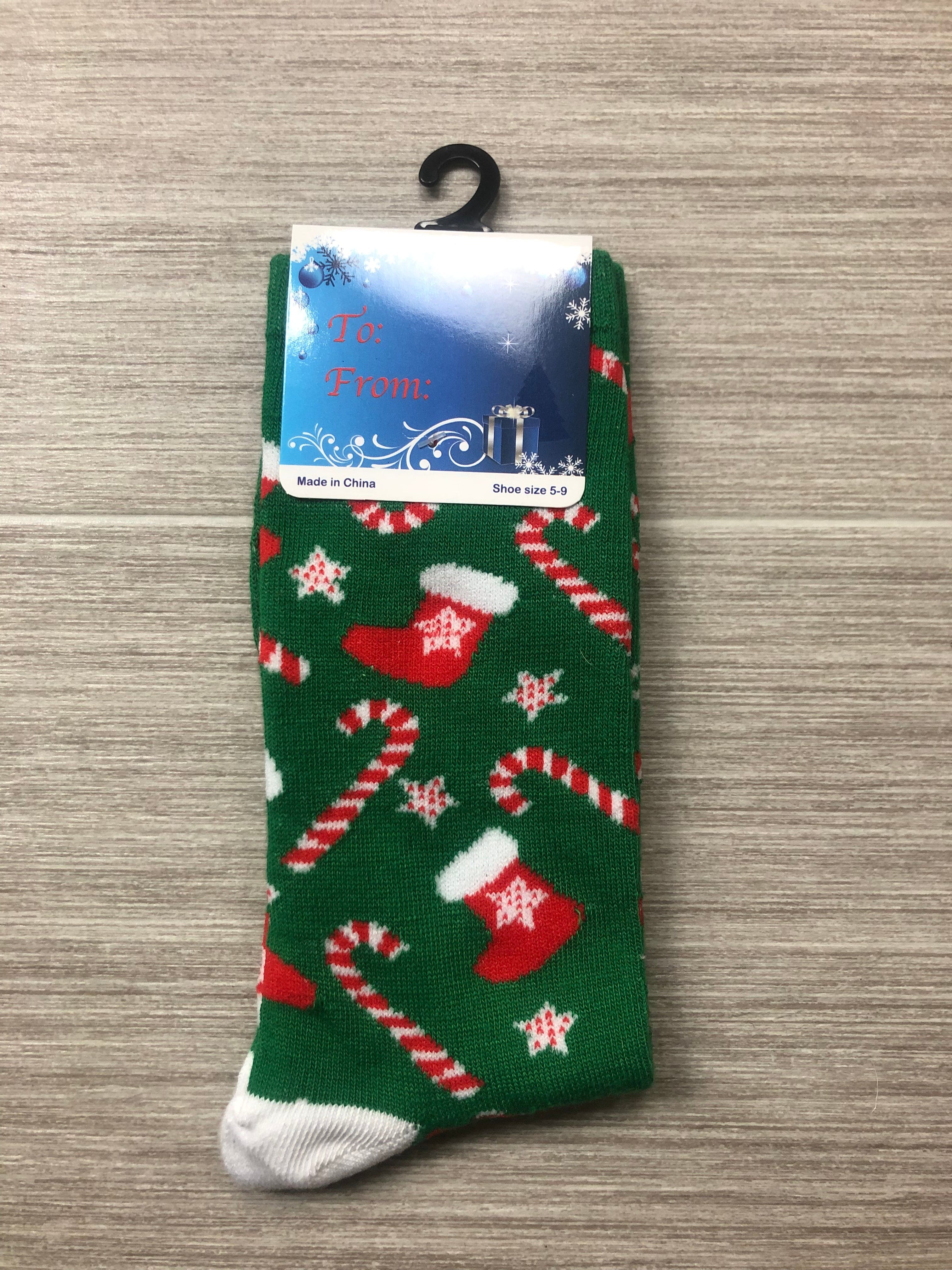 Holiday Candy Cane Socks
