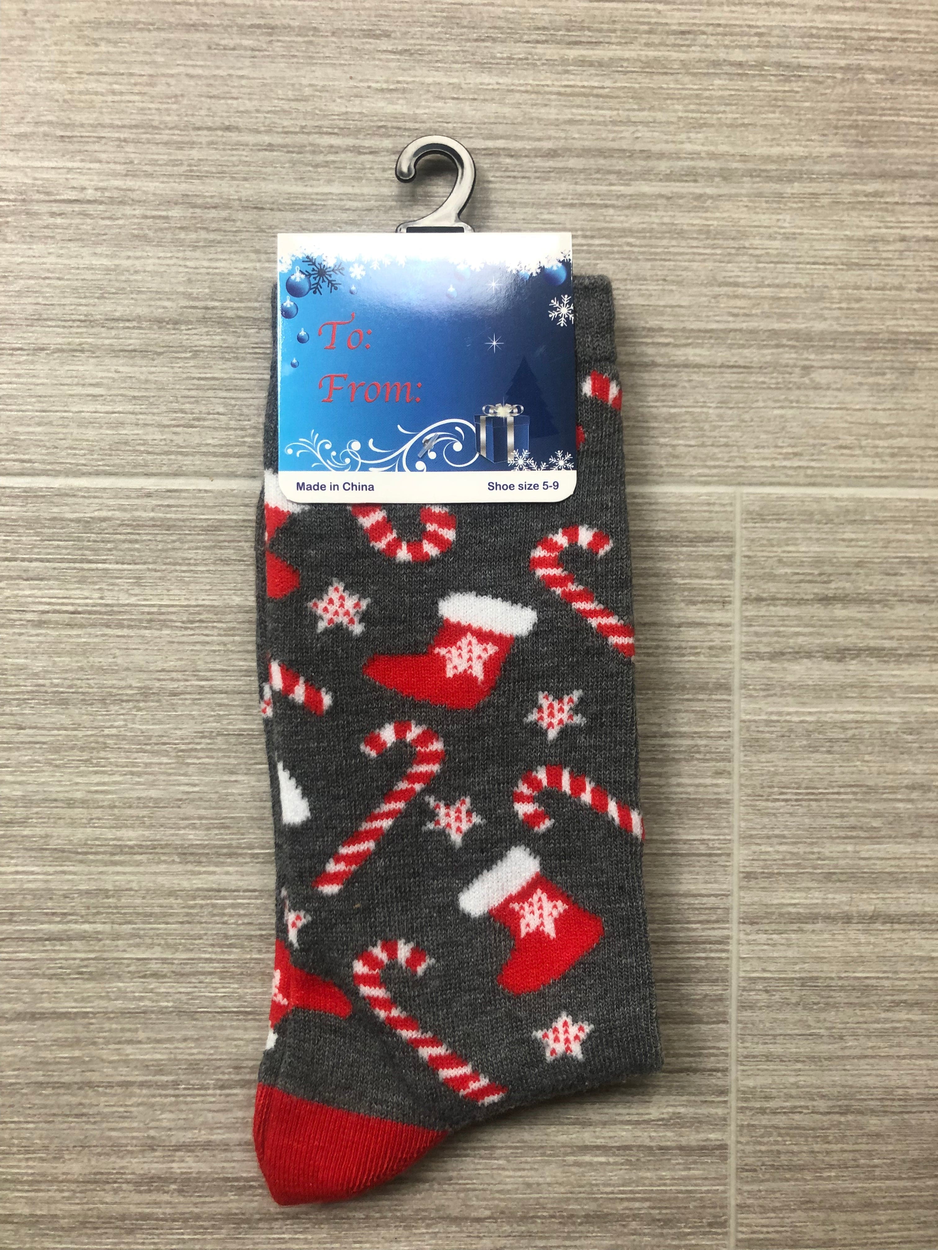 Holiday Candy Cane Socks
