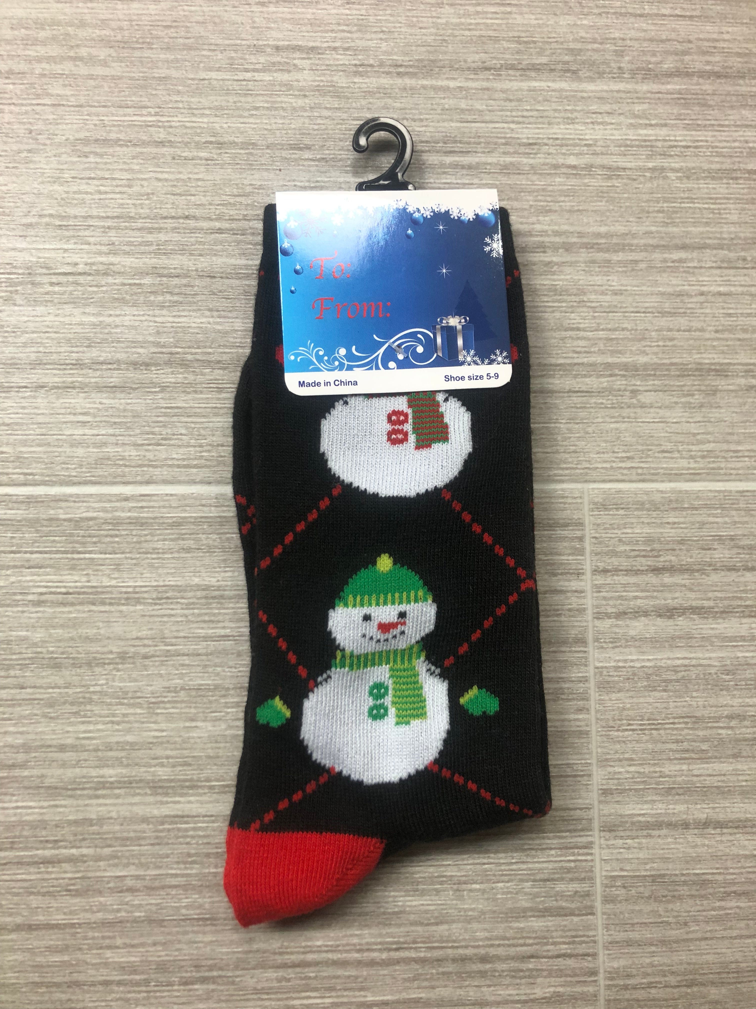 Holiday Snowman Socks
