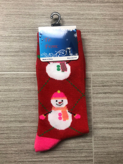 Holiday Snowman Socks
