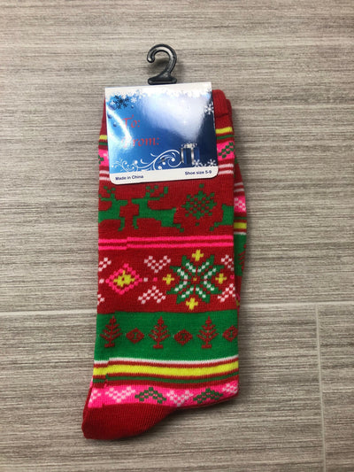 Holiday Reindeer Fairisle Socks