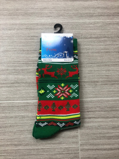 Holiday Reindeer Fairisle Socks