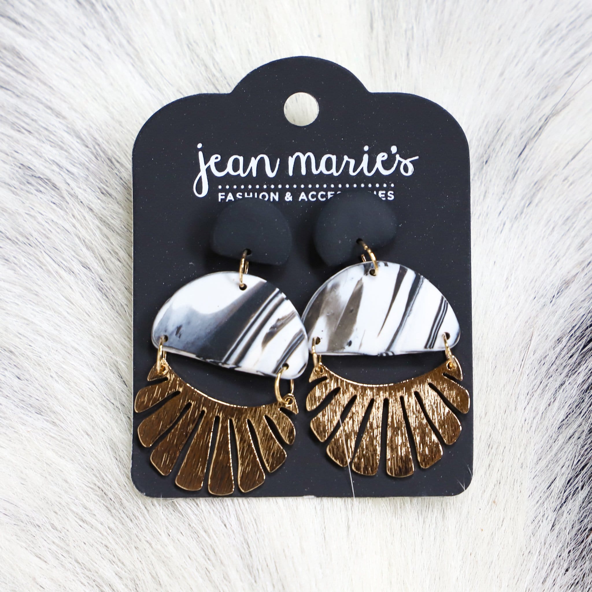 Black Clay Statement Earring