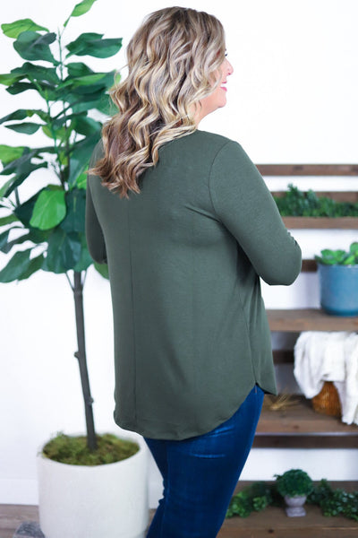 Long Sleeve Vneck - Autumn Hues