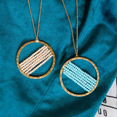 Beaded Long Pendant
