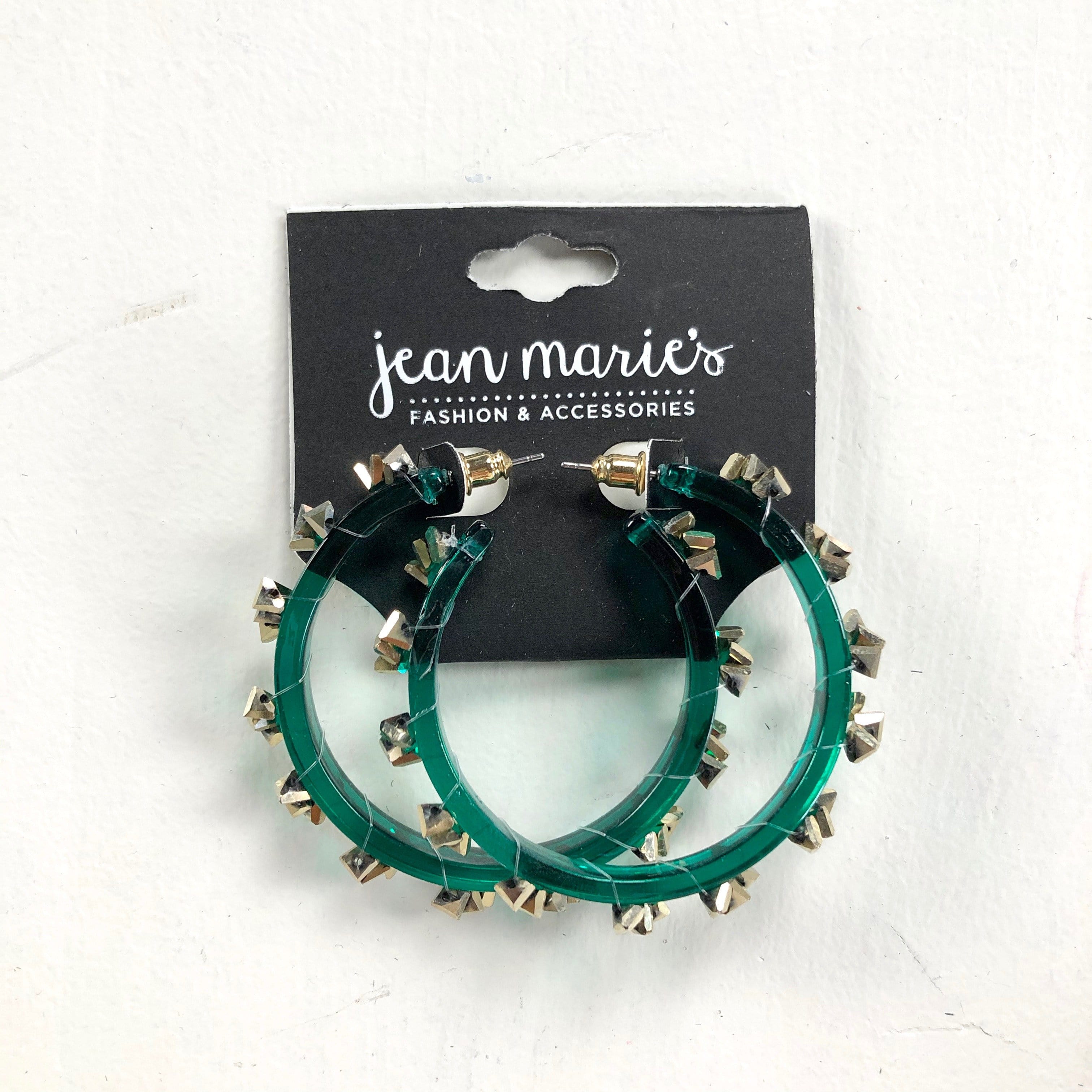 Neon Studded Hoop Earring