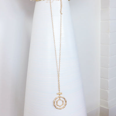 Bamboo Circles Pendant Necklace