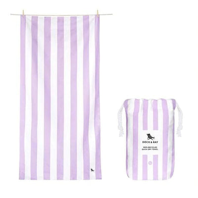 Quick Dry Towel - Purple Stripe