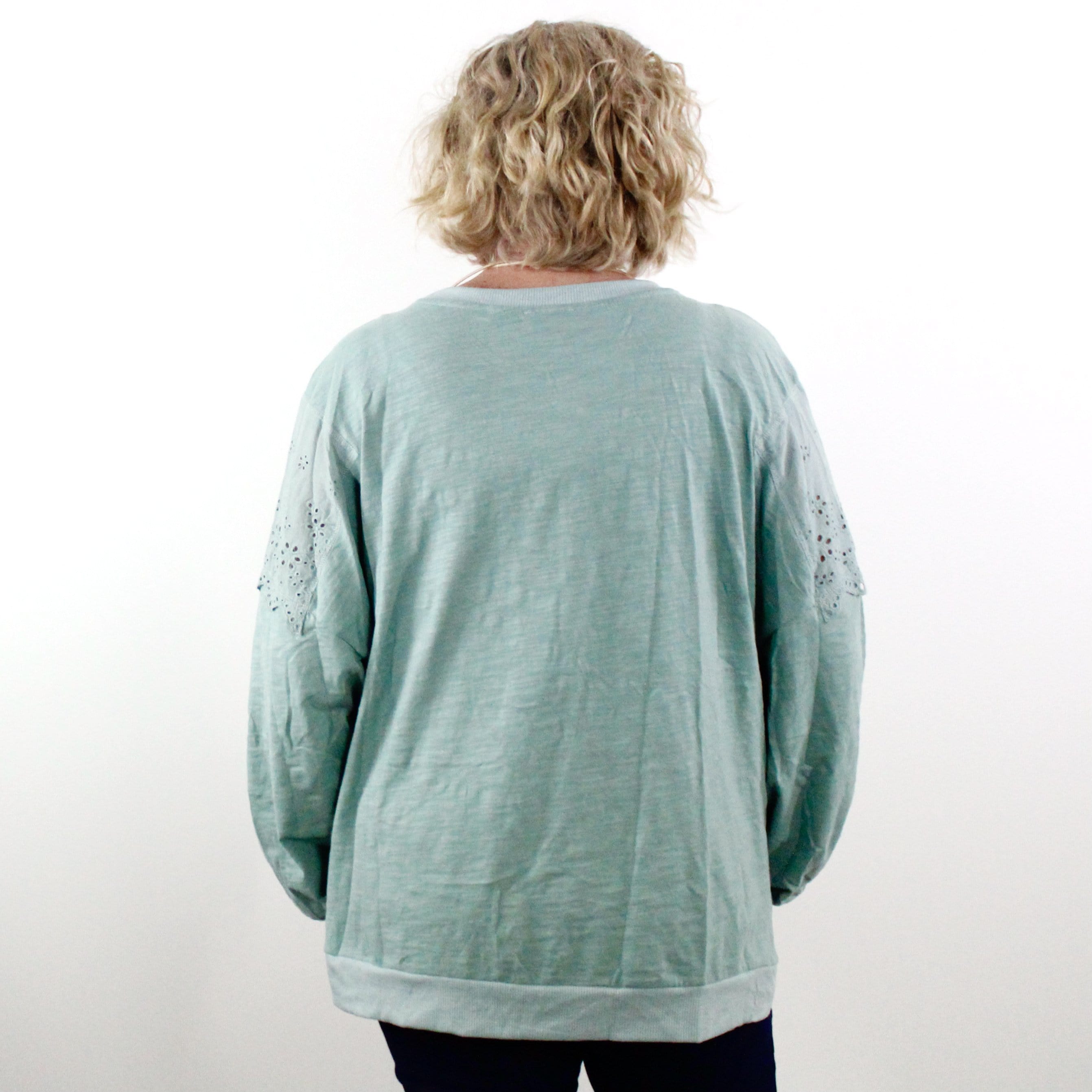 Lace Detail Puff Sleeve Top