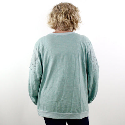 Lace Detail Puff Sleeve Top