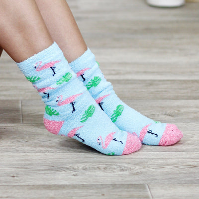Flamingo Cozy Crew Socks