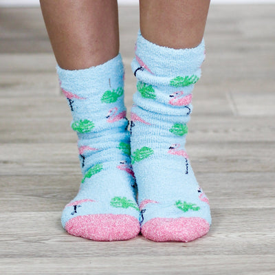 Flamingo Cozy Crew Socks
