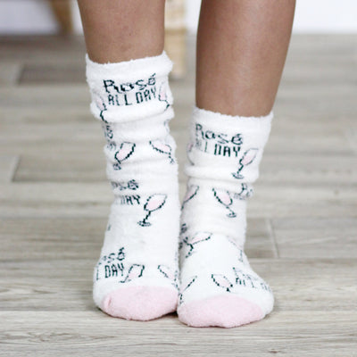 Rose All Day Cozy Crew Socks