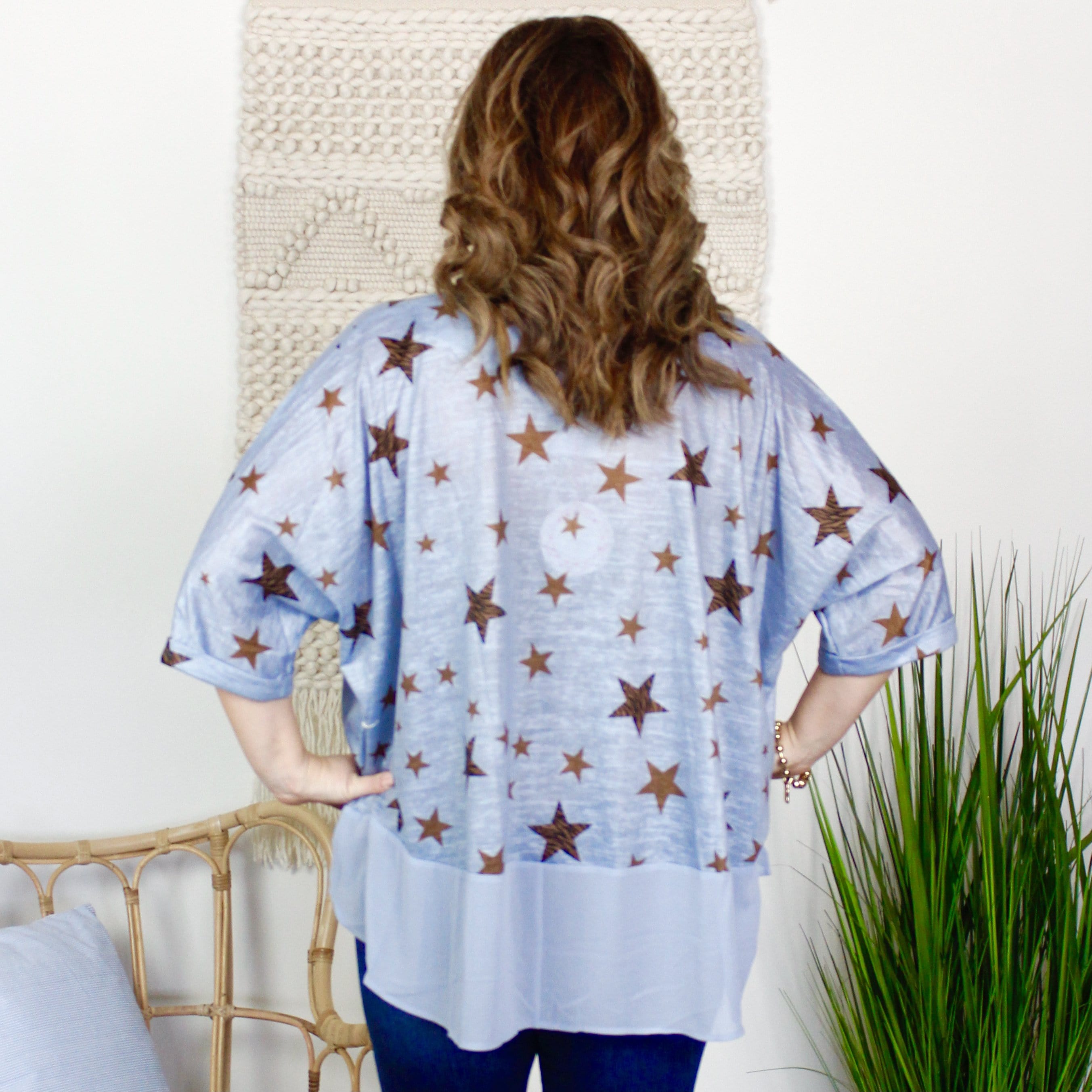 Animal Star Sheer High Low Top