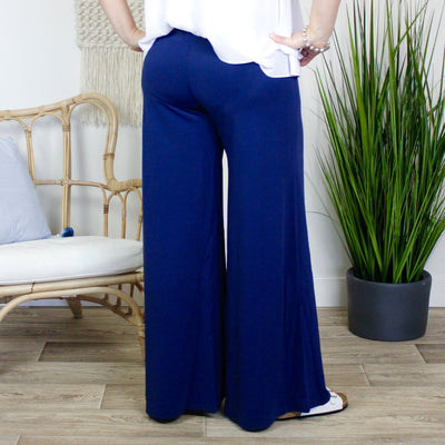 Navy Palazzo Pants