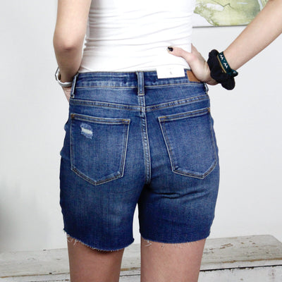 High Rise Mid Thigh Shorts