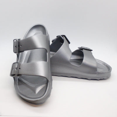 Silver Waterslide Slip On Sandal