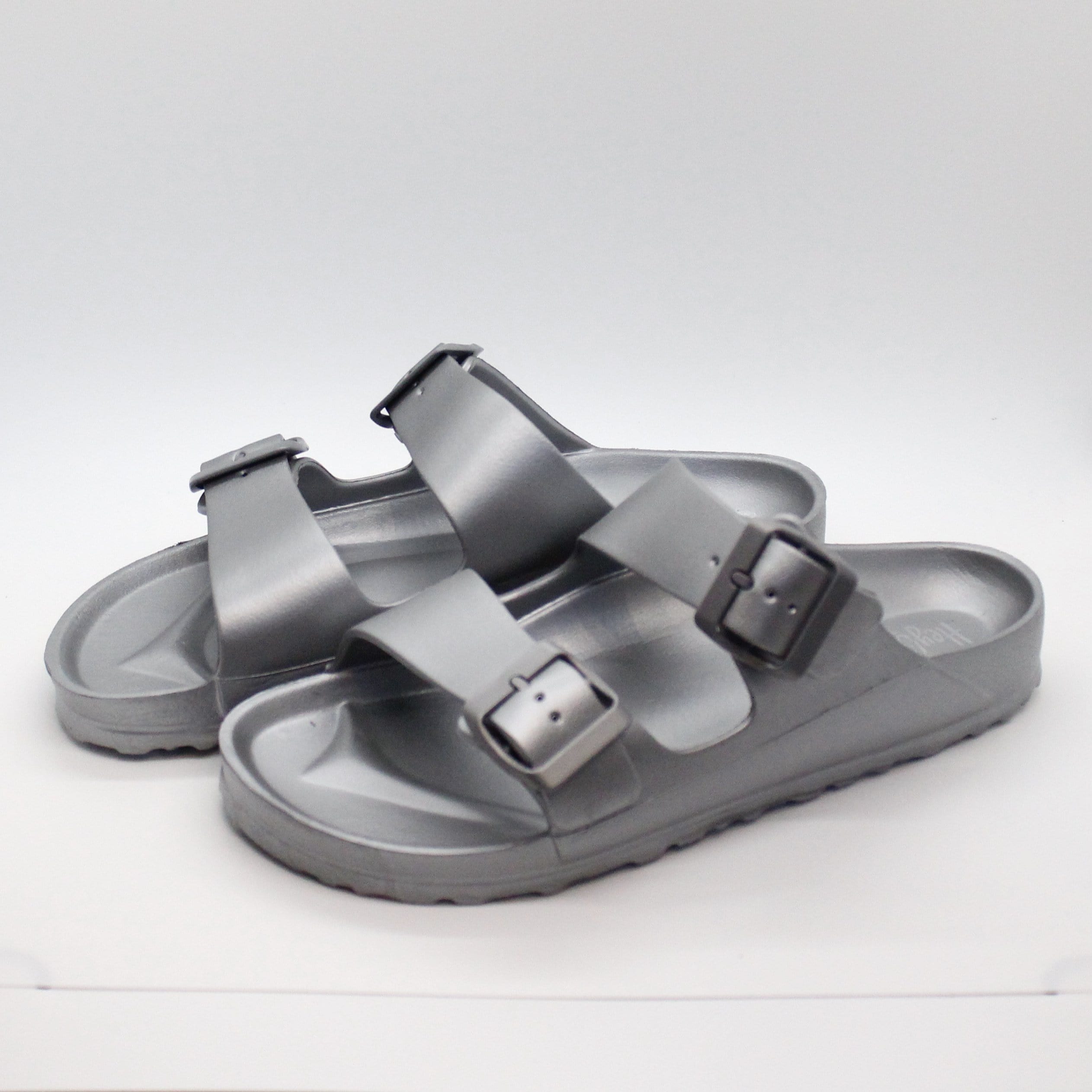 Silver Waterslide Slip On Sandal