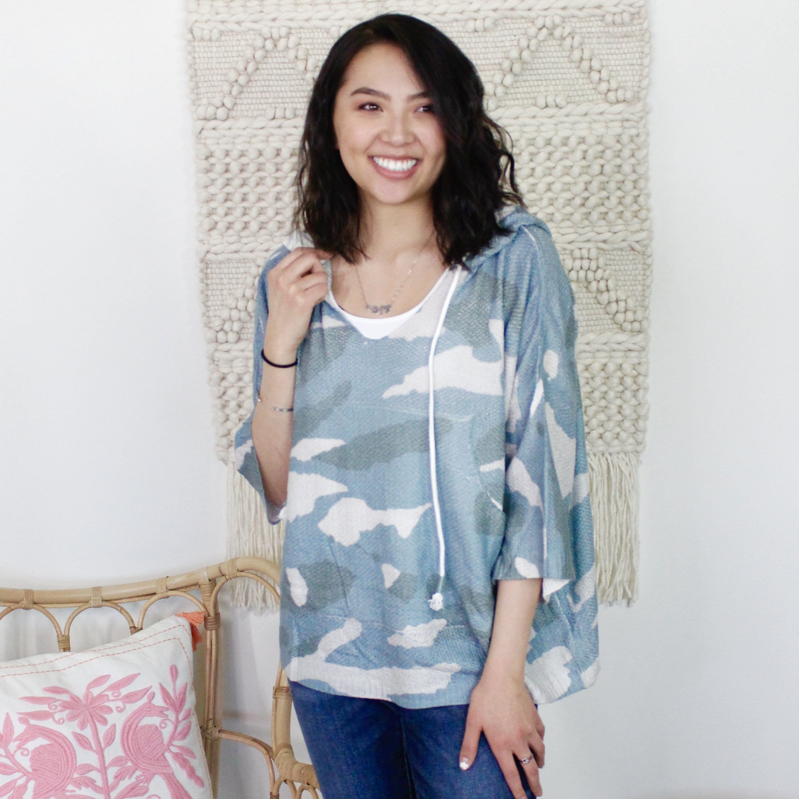 Smokey Blue Camo Top