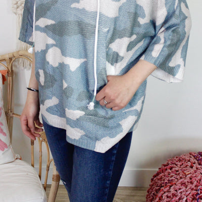 Smokey Blue Camo Top