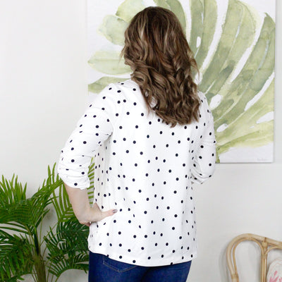 Ivory Polka Dot Blazer
