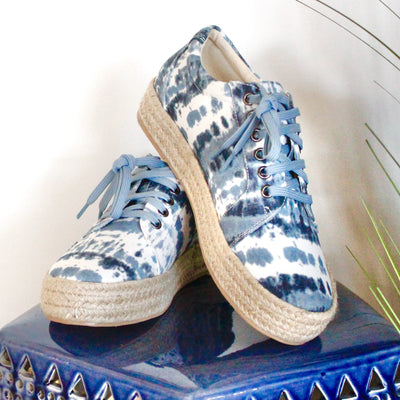 Blue Tie Dye Tart Shoe