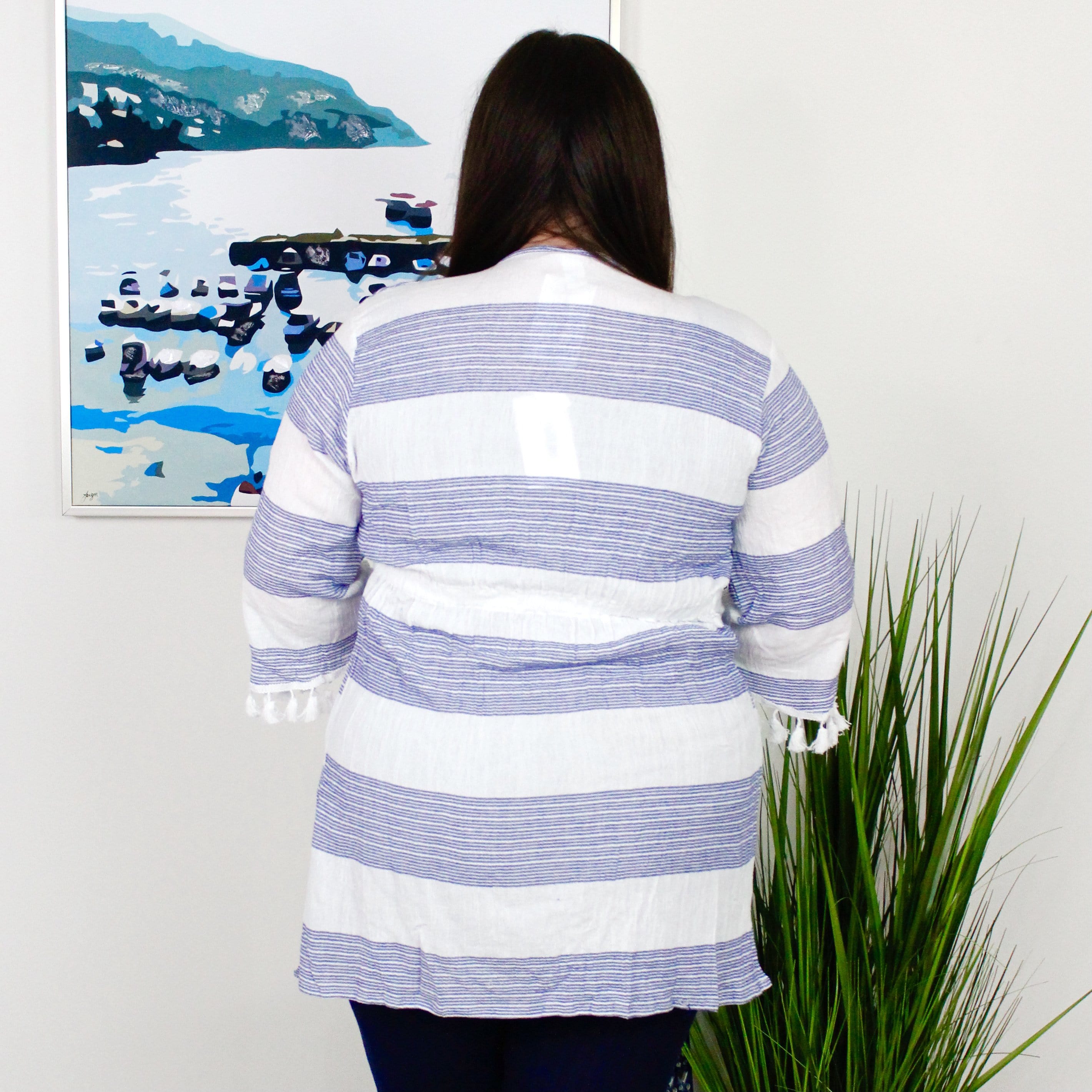 Blue Stripe Tunic Coverup