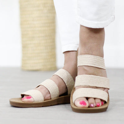 Dafne Natural Woven Sandal