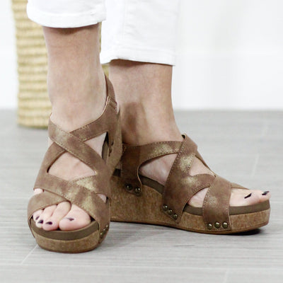 Brown Shore Wedge Sandal