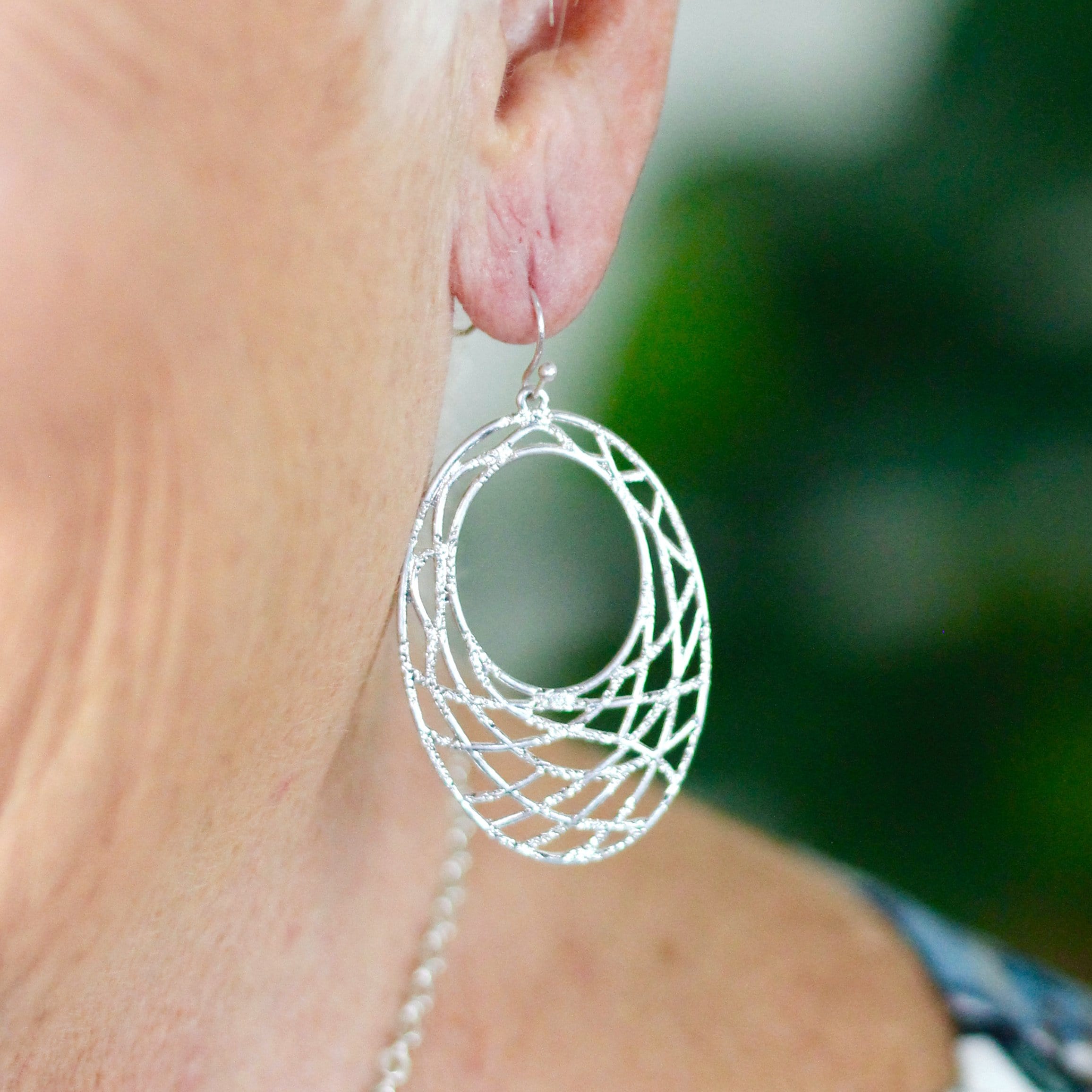 Oval Droplet Earring