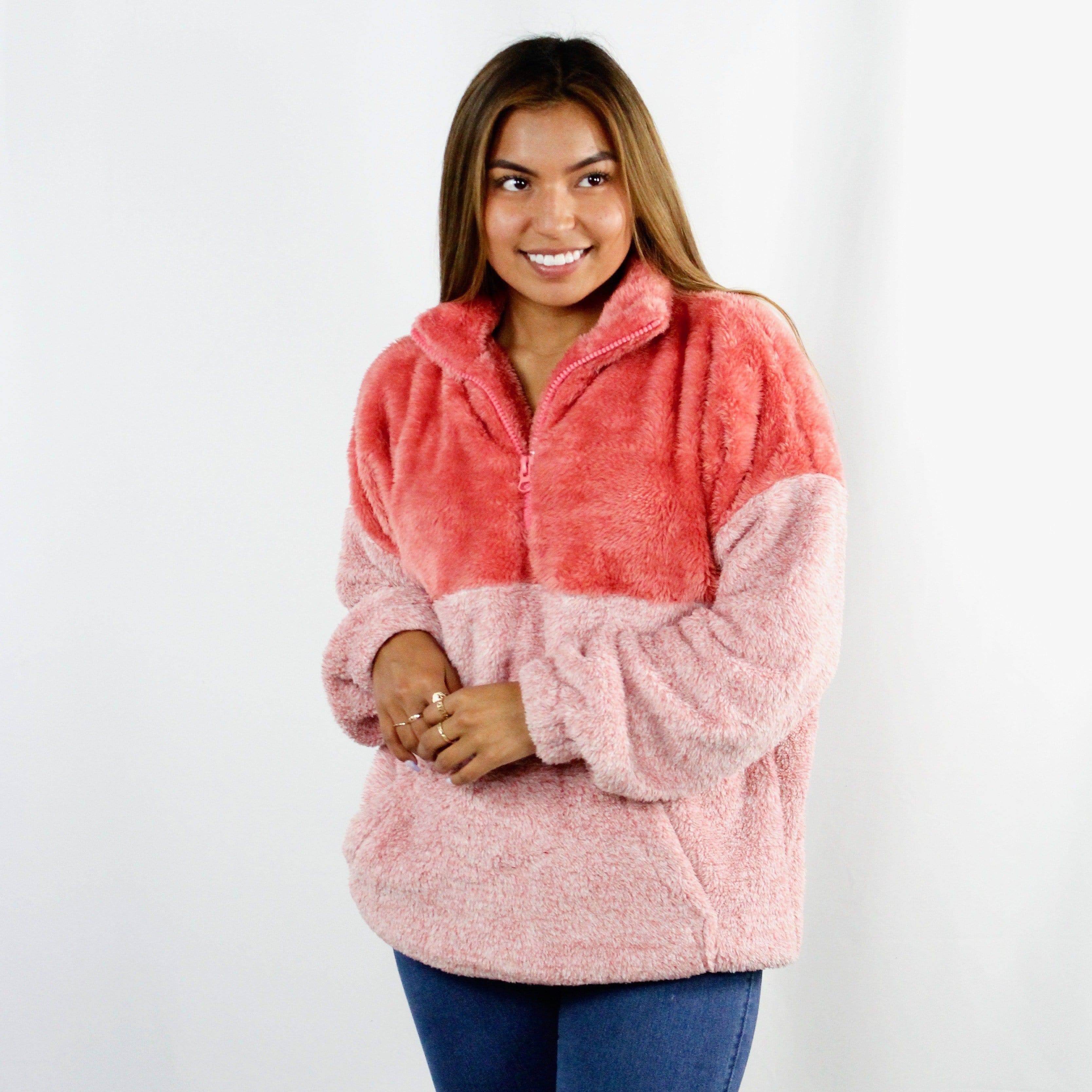 Sherpa Colorblock Sherpa Pullover