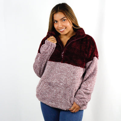 Sherpa Colorblock Sherpa Pullover