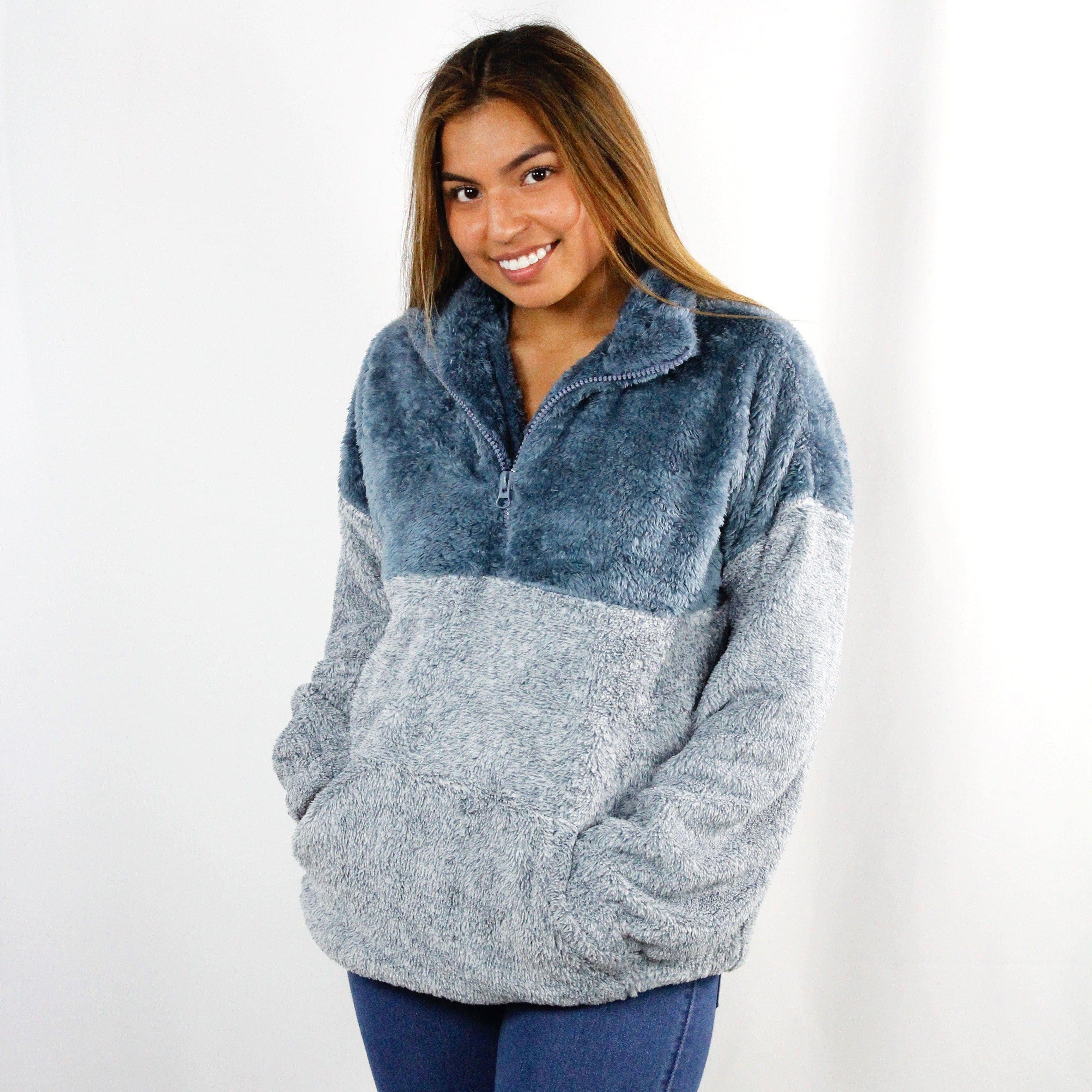 Sherpa Colorblock Sherpa Pullover