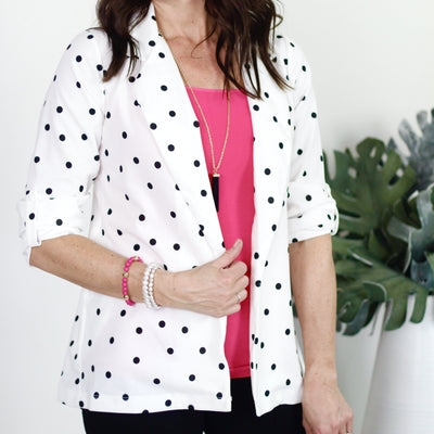 Ivory Polka Dot Blazer