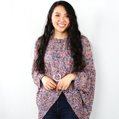 Popcorn Wrap Sweater