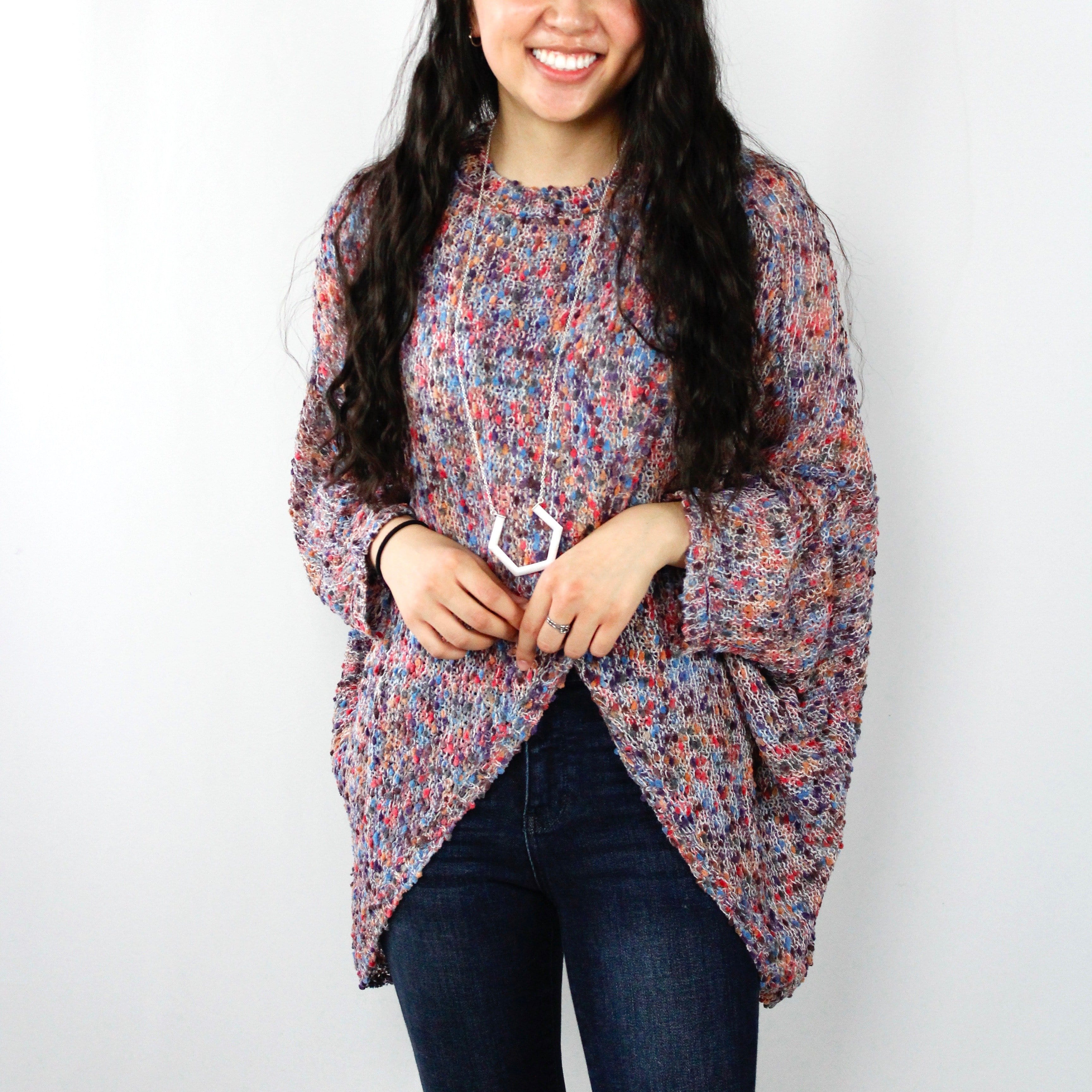 Popcorn Wrap Sweater