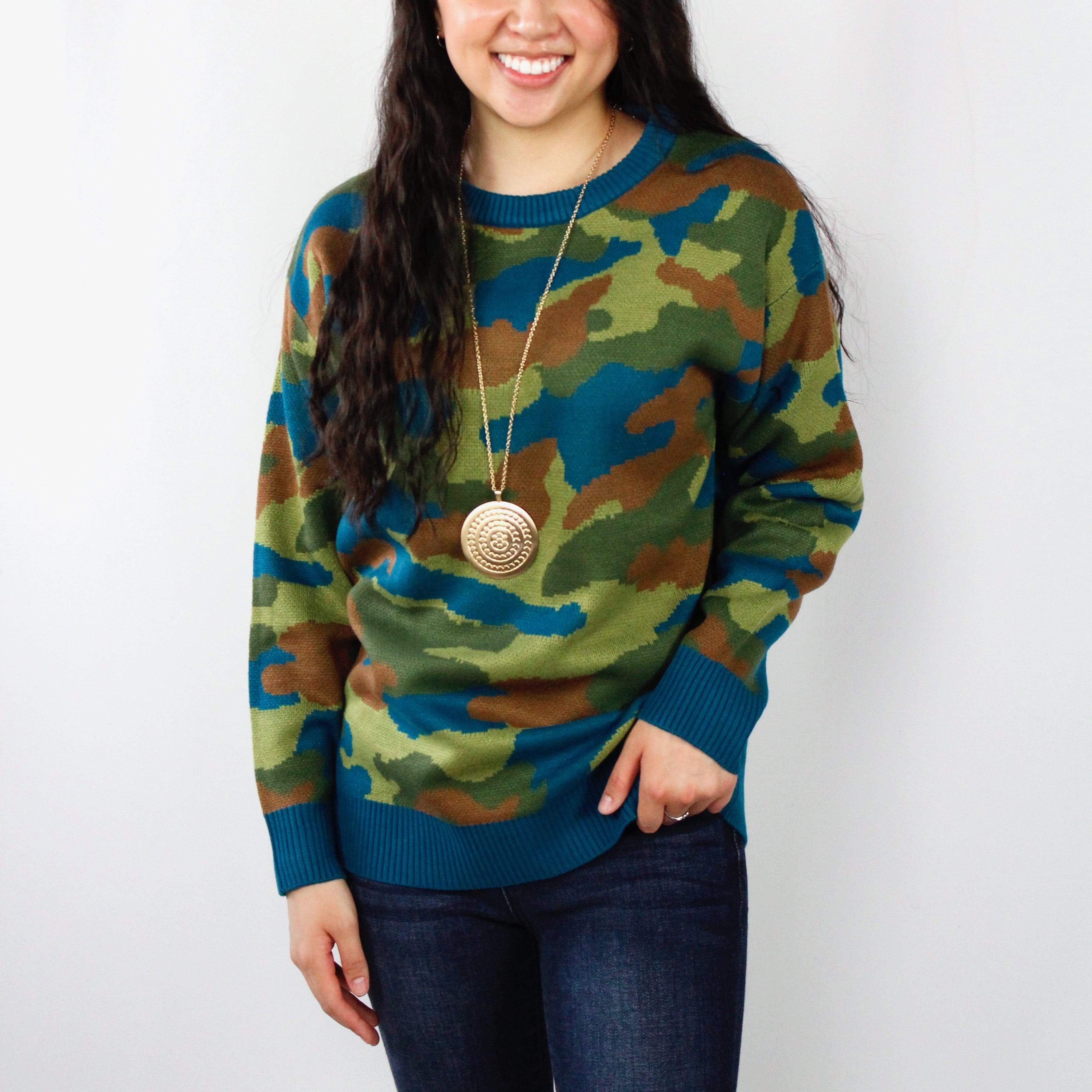 Color Pop Camo Sweater