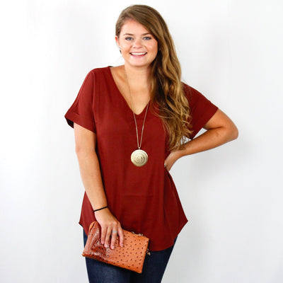 Vneck Short Sleeve Blouse