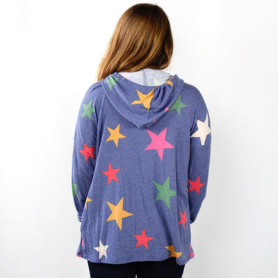 Denim Multi Star Hoodie