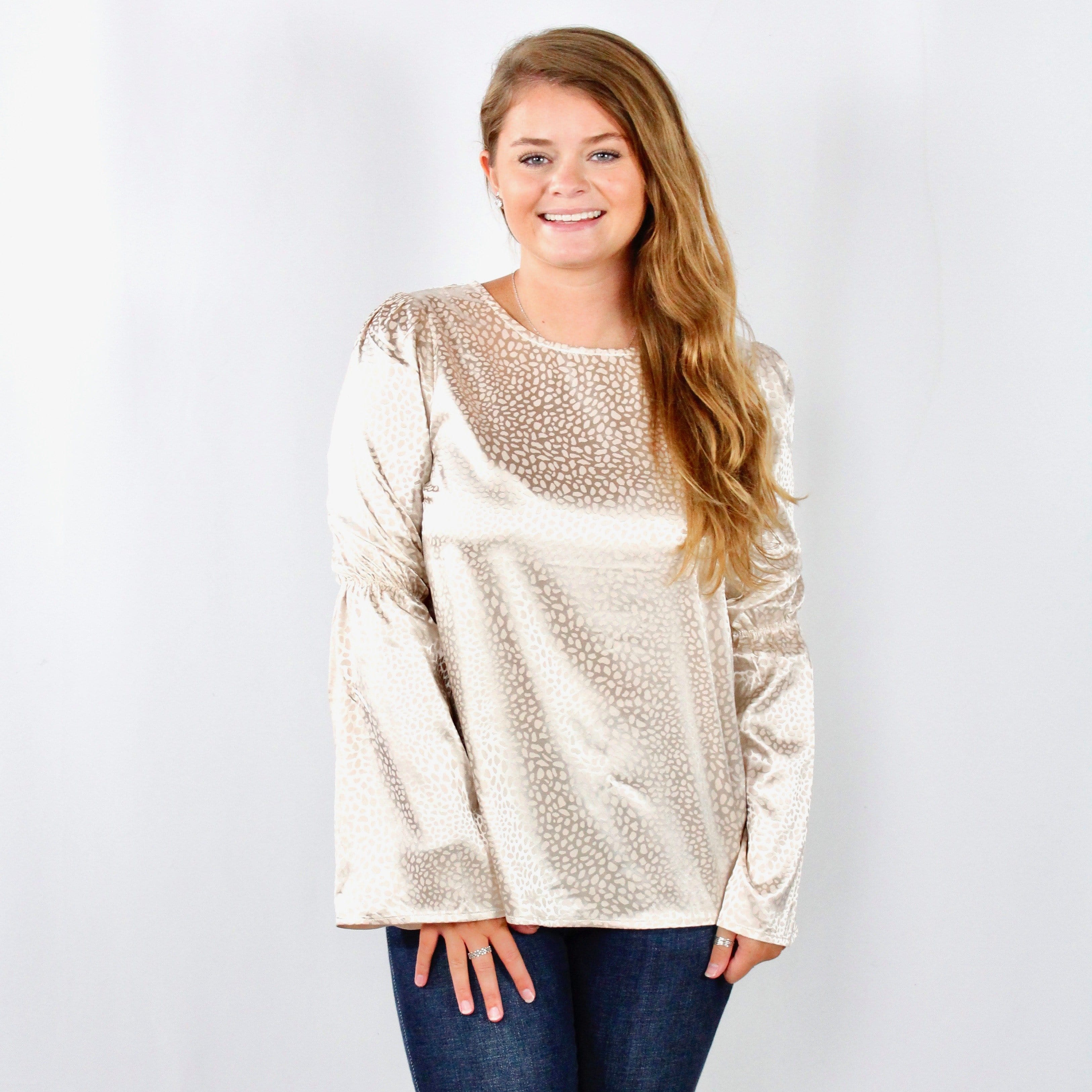 Champagne Dot Blouse