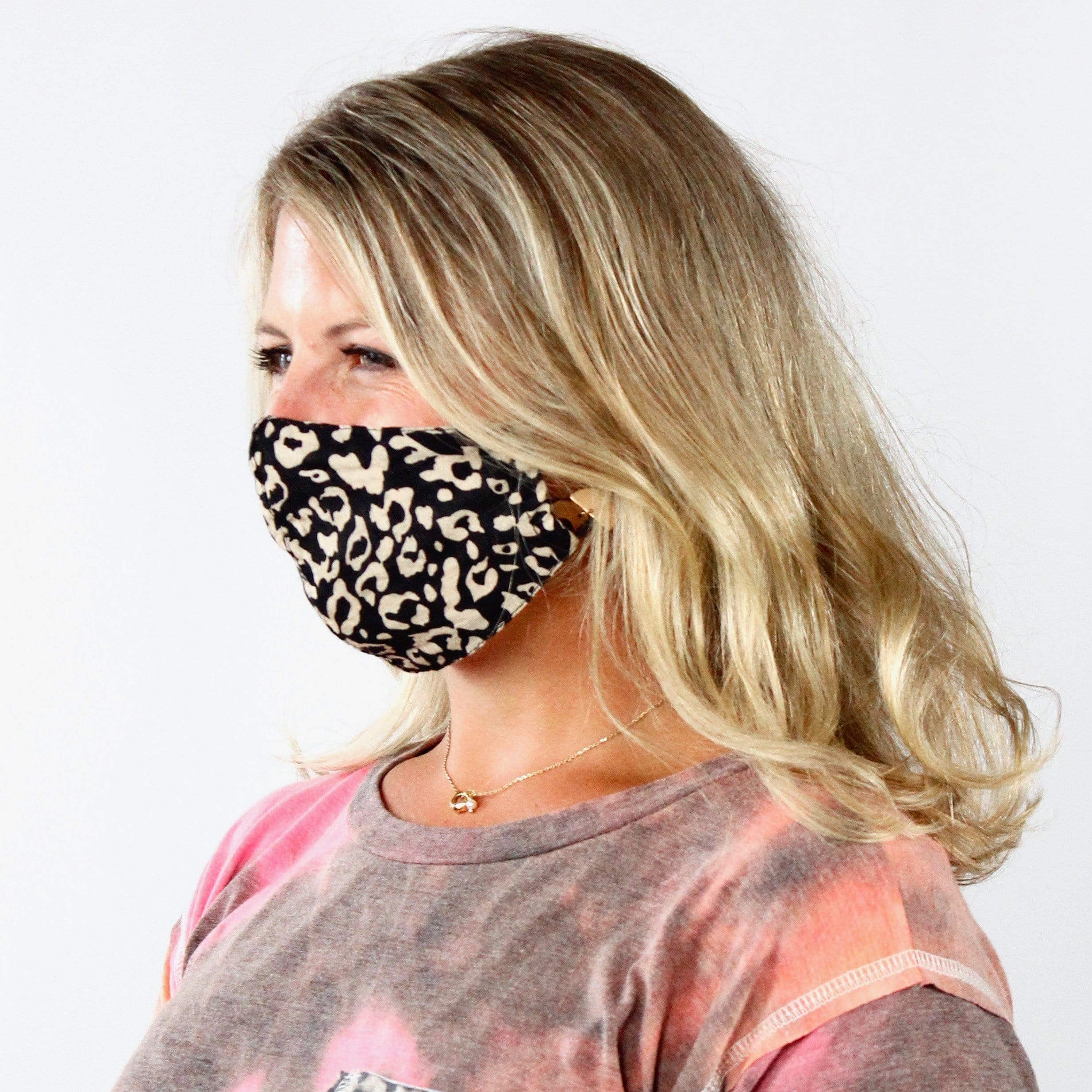 Adult Leopard Face Covering