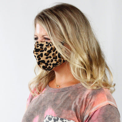 Adult Leopard Face Covering