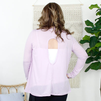 Sheer Striped Mesh Active Top