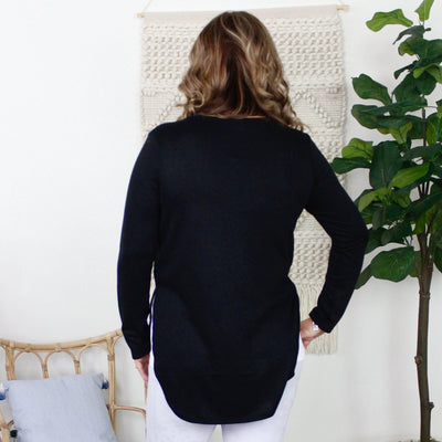 Long Sleeve Flow Top w/Side Slits