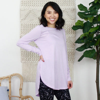 Long Sleeve Flow Top w/Side Slits