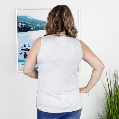 Blue Stripe Colorblock Tank