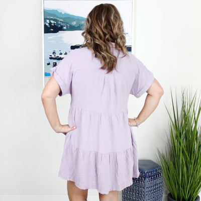 Button Tiered Dress