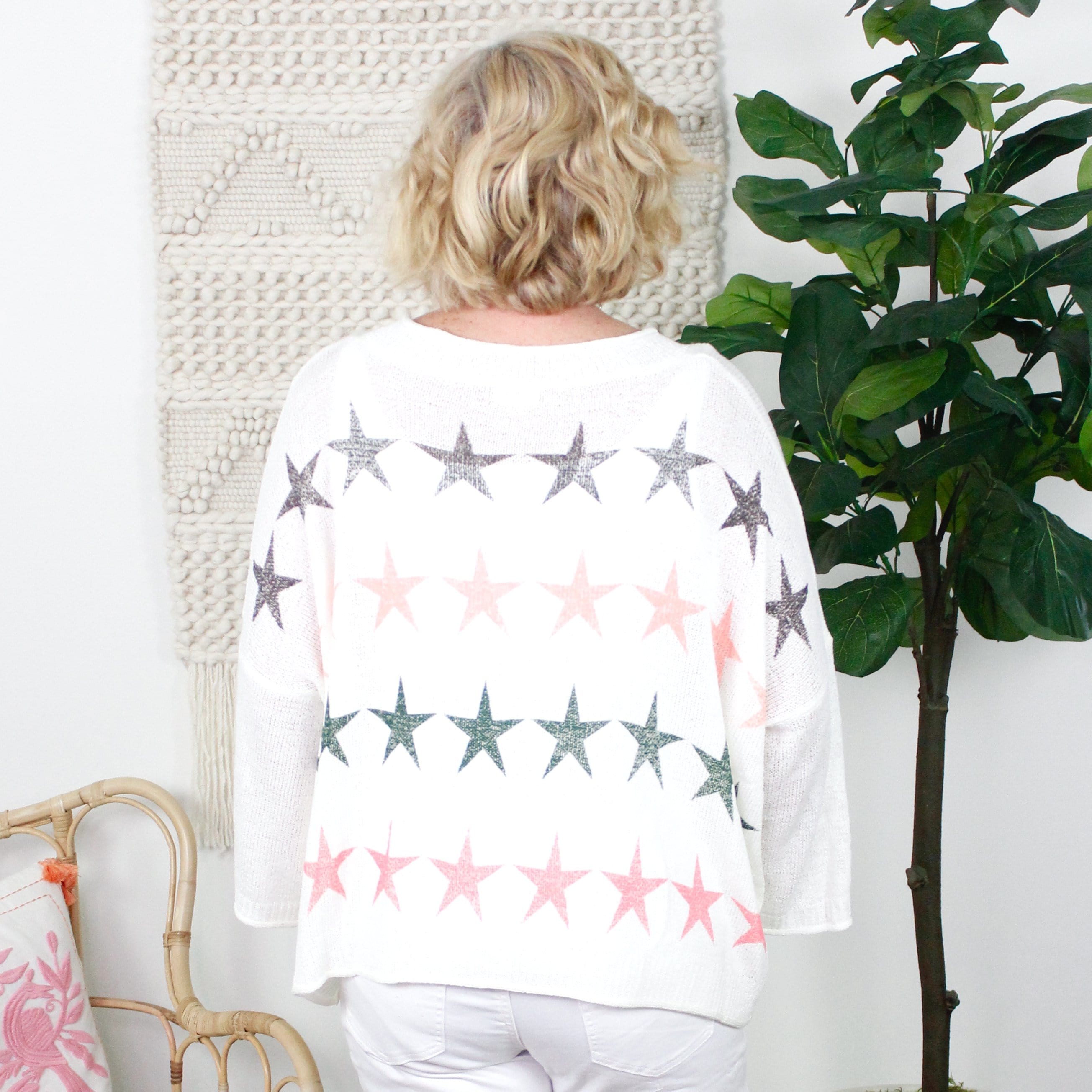 Ivory Star Spangled Stars Top